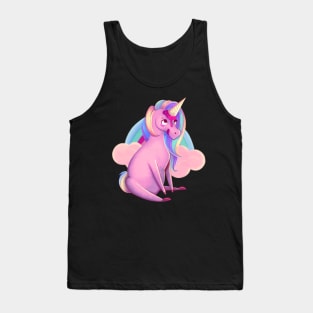 Ice Unicorn - Black Tank Top